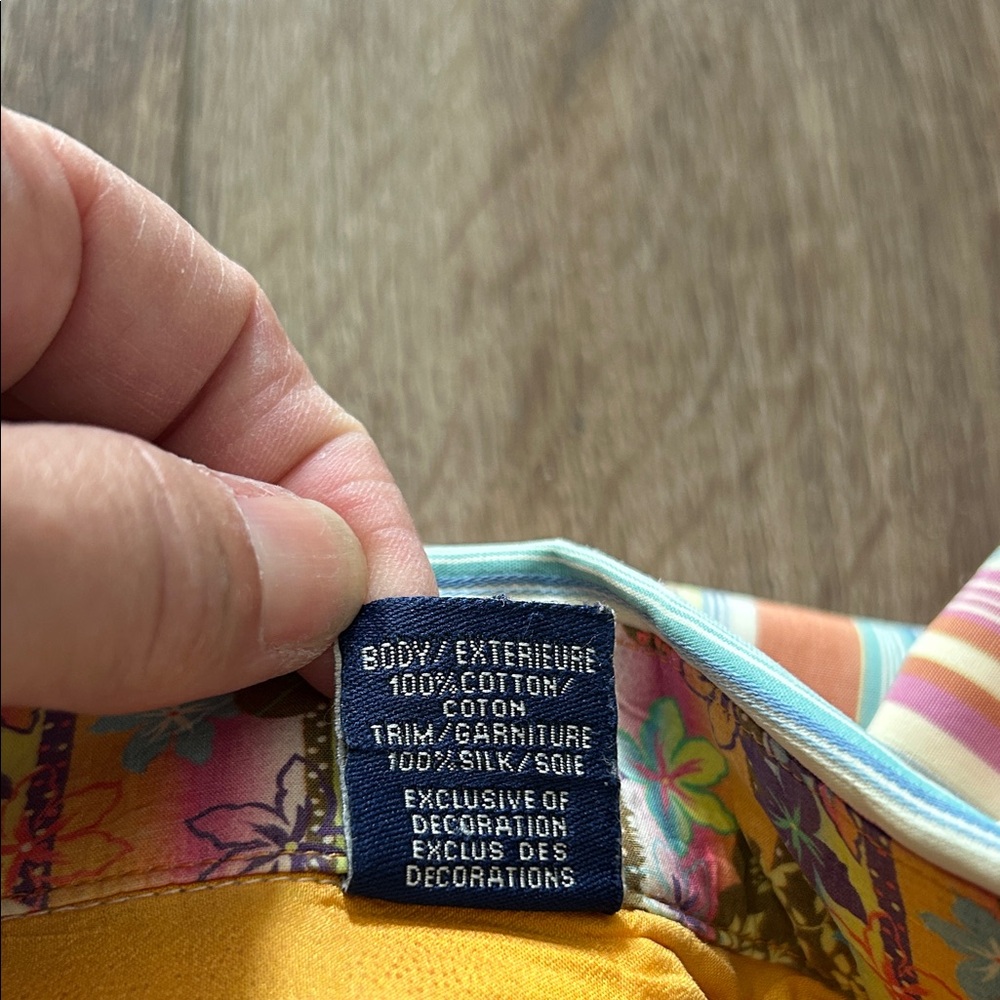 Like new - ROBERT GRAHAM Colorful Striped & Floral Patterned Button Down Shirt - Picture 3 of 9